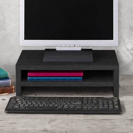 Way Basics Eco Friendly 2-Shelf Monitor Stand, Black WB-STAND-2-BK